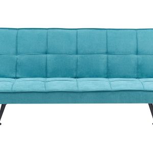 Sofa kanapa rozkładana pikowana niebieska 430507 Sofa kanapa rozkładana pikowana niebieska 430507