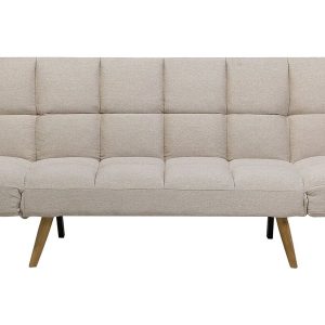 Sofa kanapa rozkładana tapicerowana beżowa 124081 Sofa kanapa rozkładana tapicerowana beżowa 124081