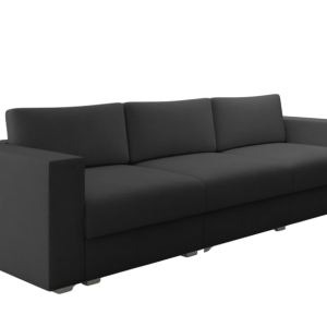 Sofa Kanapa Rozkładana Trzyosobowa Pojemnik LIFE Czarna z Funkcją Spania 777301 Sofa Kanapa Rozkładana Trzyosobowa Pojemnik LIFE Czarna z Funkcją Spania 777301