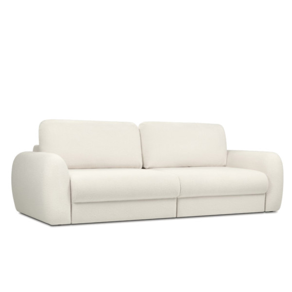 Sofa Kanapa Rozkładana Trzyosobowa z Funkcją Spania PALLA Beżowa Mała 782939