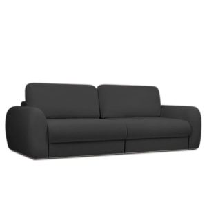Sofa Kanapa Rozkładana Trzyosobowa z Funkcją Spania PALLA Czarna Mała 782938 Sofa Kanapa Rozkładana Trzyosobowa z Funkcją Spania PALLA Czarna Mała 782938