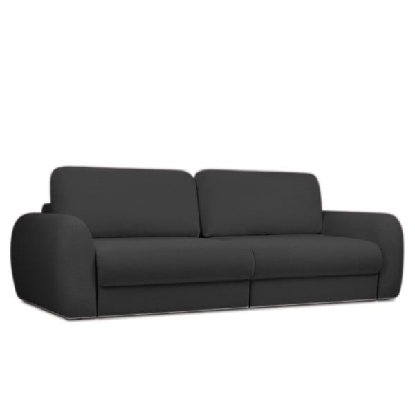 Sofa Kanapa Rozkładana Trzyosobowa z Funkcją Spania PALLA Czarna Mała 782938