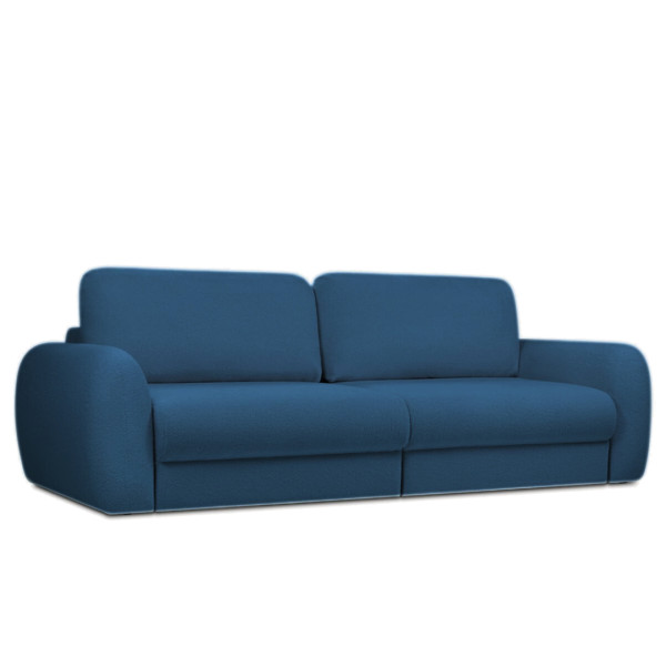 Sofa Kanapa Rozkładana Trzyosobowa z Funkcją Spania PALLA Granatowa Mała 782941