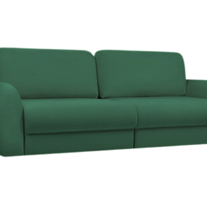 Sofa Kanapa Rozkładana Trzyosobowa z Funkcją Spania PALLA Zielona Mała 813238 Sofa Kanapa Rozkładana Trzyosobowa z Funkcją Spania PALLA Zielona Mała 813238
