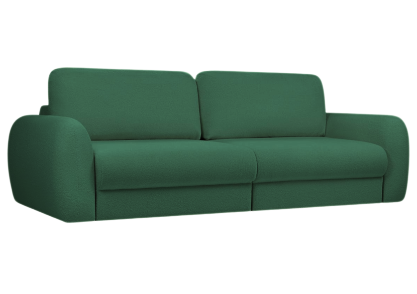 Sofa Kanapa Rozkładana Trzyosobowa z Funkcją Spania PALLA Zielona Mała 813238