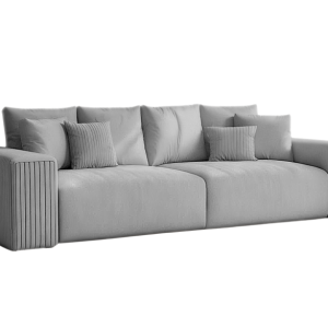 Sofa Kanapa Rozkładana Trzyosobowa z Pojemnikiem PAS Szara z Funkcją Spania 775172 Sofa Kanapa Rozkładana Trzyosobowa z Pojemnikiem PAS Szara z Funkcją Spania 775172