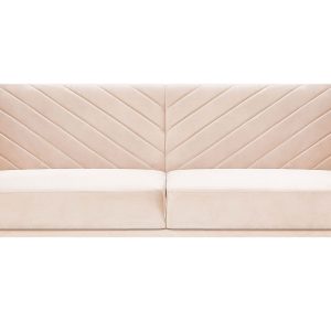 Sofa kanapa rozkładana welur beżowa 124060 Sofa kanapa rozkładana welur beżowa 124060