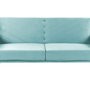 Sofa kanapa rozkładana welur jasnoniebieska 124038 Sofa kanapa rozkładana welur jasnoniebieska 124038