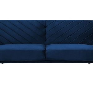 Sofa kanapa rozkładana welur niebieska 115331 Sofa kanapa rozkładana welur niebieska 115331