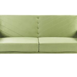 Sofa kanapa rozkładana welur oliwkowa 124045 Sofa kanapa rozkładana welur oliwkowa 124045