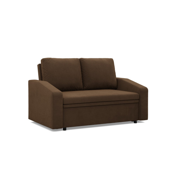 SOFA KANAPA rozkładana z funkcją spania brązowa 309006