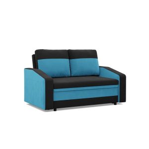 SOFA KANAPA rozkładana z funkcją spania czarna niebieska 309034 SOFA KANAPA rozkładana z funkcją spania czarna niebieska 309034