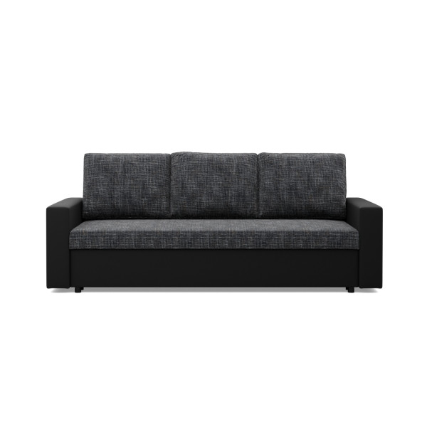 SOFA KANAPA rozkładana z funkcją spania – czarna szara 323043