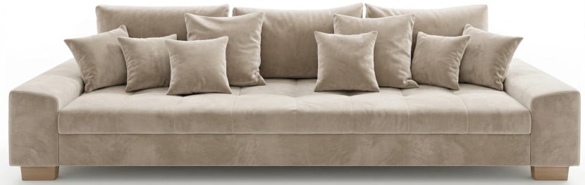 Sofa Kanapa Rozkładana z Funkcją Spania i Pojemnikiem do Salonu Magic Beż 960055