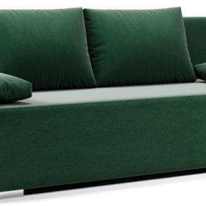 Sofa Kanapa Rozkładana z Funkcją Spania i Pojemnikiem Italia Zielona 702029 Sofa Kanapa Rozkładana z Funkcją Spania i Pojemnikiem Italia Zielona 702029
