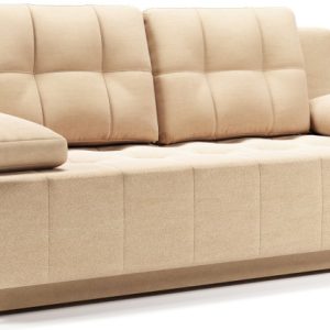 Sofa kanapa rozkładana z funkcją spania i pojemnikiem Mavi 3-osobowa beżowa 702013 Sofa kanapa rozkładana z funkcją spania i pojemnikiem Mavi 3-osobowa beżowa 702013