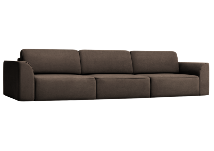 Sofa Kanapa Rozkładana z Funkcją Spania Pięcioosobowa KOMA Brązowa 814975