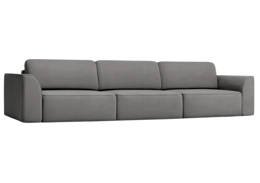 Sofa Kanapa Rozkładana z Funkcją Spania Pięcioosobowa KOMA Grafitowa 805163