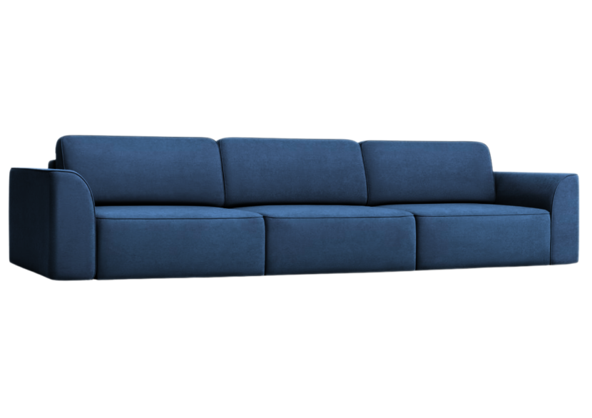 Sofa Kanapa Rozkładana z Funkcją Spania Pięcioosobowa KOMA Granatowa 805143