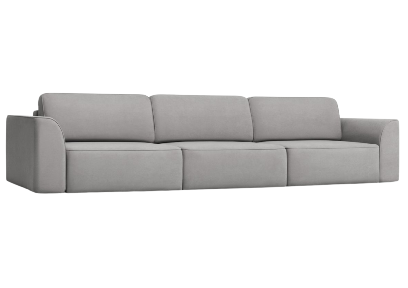 Sofa Kanapa Rozkładana z Funkcją Spania Pięcioosobowa KOMA Szara 805164