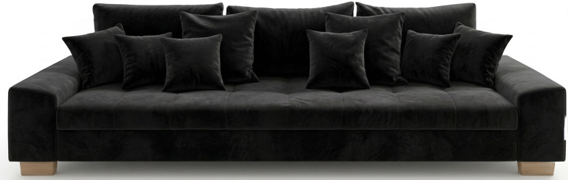Sofa Kanapa Rozkładana z Funkcją Spania + Pojemnik do Salonu Magic Czarna 960054