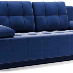 Sofa kanapa rozkładana z funkcją spania + pojemnik Mavi 3-osobowa granatowa 702018 Sofa kanapa rozkładana z funkcją spania + pojemnik Mavi 3-osobowa granatowa 702018