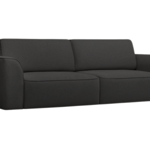 Sofa Kanapa Rozkładana z Funkcją Spania Trzyosobowa KOMA Czarna 805176 Sofa Kanapa Rozkładana z Funkcją Spania Trzyosobowa KOMA Czarna 805176