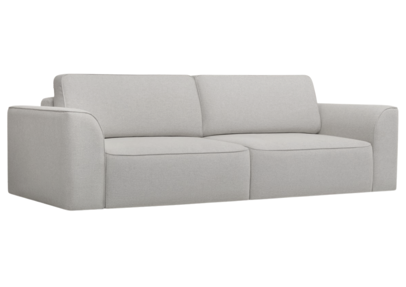 Sofa Kanapa Rozkładana z Funkcją Spania Trzyosobowa KOMA Szara 805167
