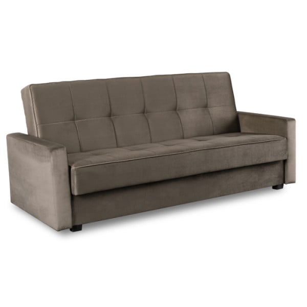 Sofa Kanapa Rozkładana z Funkcją Spania Wersalka Dwuosobowa Beżowa ALUNA 759585