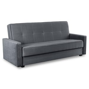 Sofa Kanapa Rozkładana z Funkcją Spania Wersalka Dwuosobowa Szara ALUNA 759586 Sofa Kanapa Rozkładana z Funkcją Spania Wersalka Dwuosobowa Szara ALUNA 759586