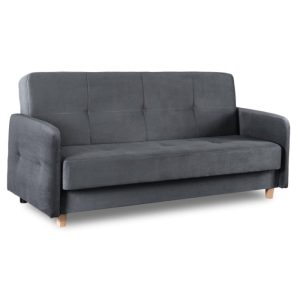 Sofa Kanapa Rozkładana z Funkcją Spania Wersalka Dwuosobowa Szara CUBA 637738 Sofa Kanapa Rozkładana z Funkcją Spania Wersalka Dwuosobowa Szara CUBA 637738