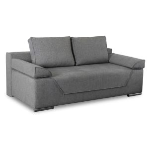 Sofa Kanapa Rozkładana z Funkcją Spania Wersalka Dwuosobowa Szara RENO 497721 Sofa Kanapa Rozkładana z Funkcją Spania Wersalka Dwuosobowa Szara RENO 497721