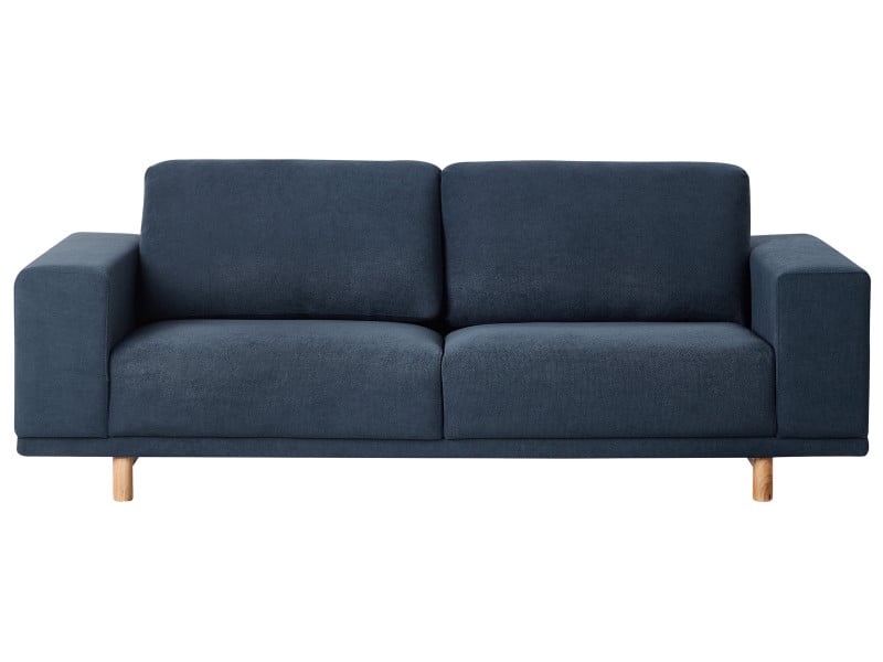 Sofa kanapa tapczan niebieska 3-osobowa retro 395439