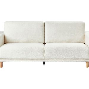 Sofa kanapa tapczan złamana biel boucle 3-osobowa retro 395471 Sofa kanapa tapczan złamana biel boucle 3-osobowa retro 395471