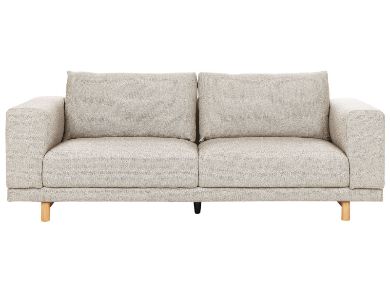 Sofa kanapa tapicerowana 3-osobowa jasnobeżowa 140907