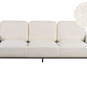Sofa kanapa trzyosobowa boucle biała 451814 Sofa kanapa trzyosobowa boucle biała 451814