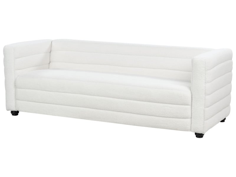 Sofa kanapa trzyosobowa boucle złamana biel 451821