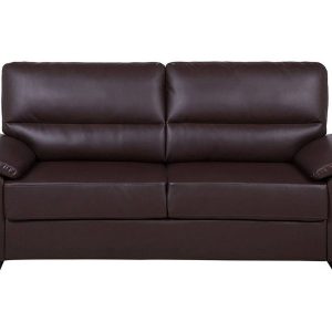 Sofa kanapa trzyosobowa ekoskóra brązowa 140891 Sofa kanapa trzyosobowa ekoskóra brązowa 140891