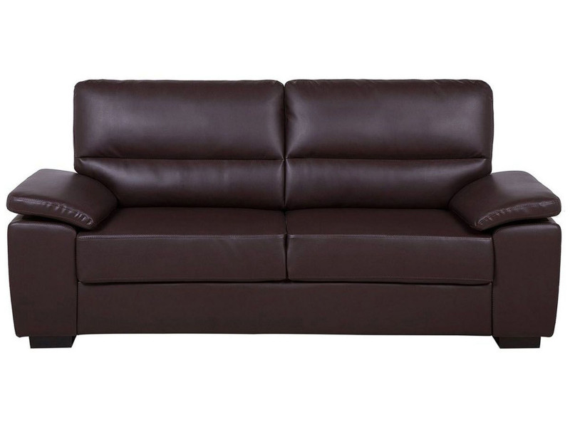 Sofa kanapa trzyosobowa ekoskóra brązowa 140891