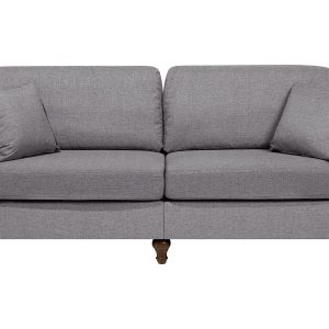Sofa kanapa trzyosobowa retro jasnoszara 191018 Sofa kanapa trzyosobowa retro jasnoszara 191018