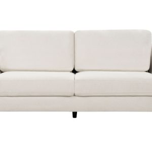 Sofa kanapa trzyosobowa tapicerowana jasnobeżowa 281168 Sofa kanapa trzyosobowa tapicerowana jasnobeżowa 281168