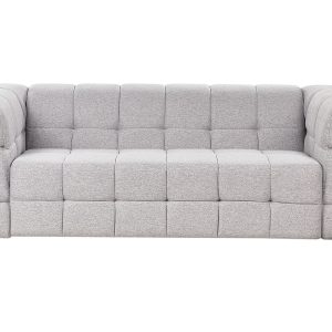 Sofa kanapa trzyosobowa tapicerowana szara 451713 Sofa kanapa trzyosobowa tapicerowana szara 451713