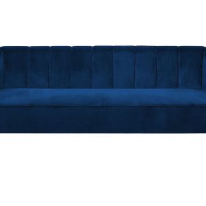 Sofa kanapa trzyosobowa welur niebieska 191061 Sofa kanapa trzyosobowa welur niebieska 191061