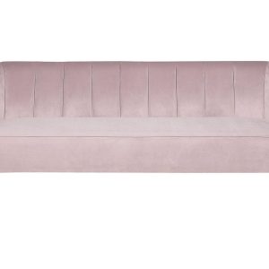 Sofa kanapa trzyosobowa welur różowa 191125 Sofa kanapa trzyosobowa welur różowa 191125