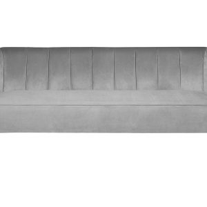 Sofa kanapa trzyosobowa welur szara 191116 Sofa kanapa trzyosobowa welur szara 191116