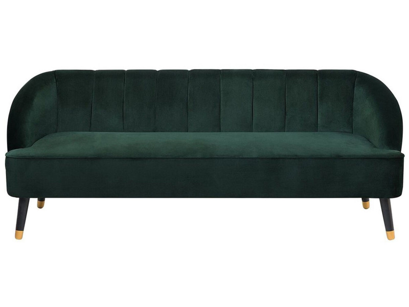 Sofa kanapa trzyosobowa welur zielona 191079