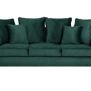Sofa kanapa trzyosobowa welurowa zielona 190669 Sofa kanapa trzyosobowa welurowa zielona 190669
