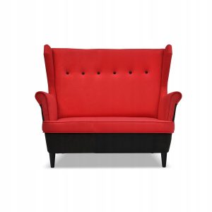 Sofa kanapa uszak ARI DUO skandynawska Family Meble czarno – czerwona 638421 Sofa kanapa uszak ARI DUO skandynawska Family Meble czarno – czerwona 638421