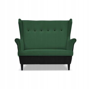 Sofa kanapa uszak ARI DUO skandynawska Family Meble czarno – zielona 638418 Sofa kanapa uszak ARI DUO skandynawska Family Meble czarno – zielona 638418