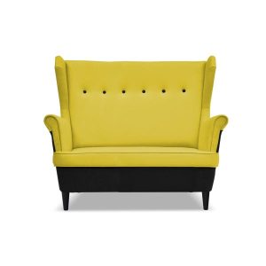 Sofa kanapa uszak ARI DUO skandynawska Family Meble czarno – żółta 638426 Sofa kanapa uszak ARI DUO skandynawska Family Meble czarno – żółta 638426